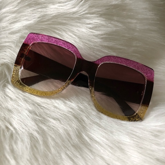 🍒💋 Oversized Retro Square Sunglasses - Picture 3 of 6